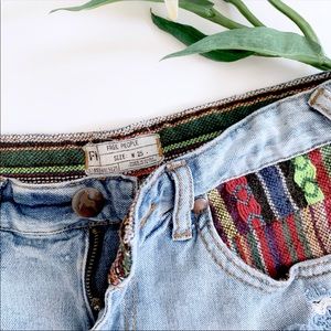 Free People Rugged Ripped Baja Denim Shorts